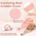 2 Pack Exfoliating Back Scrubber | Double Sided Cloth with Strap | Long Body Scrub Sponge for Deep Clean | Shower Loofah with Handle | Women Men | Pink Khaki Soft Cloth - Buy Online on GoSupps.com