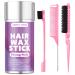 B ton de cire pour cheveux et brosse cheveux pour lisser les m ches rebelles les frisottis la queue de cheval lisse le chignon accessoires de coiffure pour les filles les enfants. 4 Pi ces (Rose)