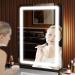 Gvnkvn 18 x 22 Vanity Mirror with Lights | LED Makeup Mirror, Dimmable & Smart Touch, 3 Colors, Lighted Black Mirror - 18W x 22L - Buy Online on GoSupps.com