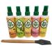 Cooking Oil Spray Bundle Frylight 190ml 1 x Sunflower 1 x Olive 1 x Butter 1 x Garlic 1 x Rapeseed 1 Calorie per Spray Bottle Bundled with Donny & Dev Wooden Handle Oil Brush