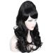 Linfairy Long Wavy Black Wig - Big Bouffant Beehive Style for Women | Perfect for 50s & 80s Costumes - Buy Online on GoSupps.com