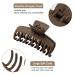 BYNAINAN Large Hair Claw Clips for Women, Non-Slip 3.5 Inch Double Row Clips, 4 Pack Matte Claw Clips - Ideal for Thin to Thick Hair in Black, Brown, Beige, Coffee Color - Buy Online on GoSupps.com