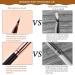 Duo Eyebrow Brush Set - Professional Angled Eye Brow Brush and Spoolie Brush with Eyelash Comb and Eye Shadow Brush (Black) - Buy Online on GoSupps.com