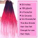 Ombre Red Pre-Looped Box Braids Crochet Hair 6 Packs 24 Inch 3X Goddess Senegalese Twist Kanekalon Braiding Hair Extensions - Purple/Red/Pink - Buy Online on GoSupps.com