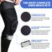 3PC Knee Brace Set with Full Leg Compression Sleeve - Pain Relief & Support for Hiking, Soccer, Basketball, Running - Black, Size A - Buy Online on GoSupps.com