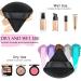 10-Piece Black Makeup Powder Puff Set for Face and Body Contouring - Soft Velour Cotton Puffs for Loose Mineral Powder - Triangle Design for Precise Application - Buy Online on GoSupps.com