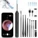 Furneet Ear Wax Removal Earwax Remover Tool with 8 Pcs Ear Set Ear Cleaner with 1080P HD Camera Earwax Removal Kit with Camera and Light Ear Cleaner Kit for iPhone iPad and Android A-1080P