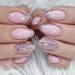 24 pieces of artificial nails short almond false nails French pink glossy acrylic press on nails 12 sizes artificial nails nails to stick on for women and girls party and homeland diy