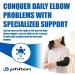 Phiten Metax Elbow Support Sleeve - Compression Brace for Relief & Temperature Control | Premium Aqua-Metals | Small/Medium - Buy Online on GoSupps.com