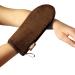 Browning glove for self -tanners and peeling can be used double -sided and very soft easy washable |Self -tanned gloves for the face and body brown (with thumb)