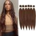 Pre-stretched Braiding Hair 6 Packs Kanekalon Synthetic Fiber Crochet EZ Braids Yaki Texture Braiding Hair Extensions (30 inch 30#) 30 Inch (Pack of 6) 30#