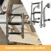 Artilife Stainless Steel Foldable Boat Ladder | Marine Pontoon 2+1 Step with Rubber Grip & Mounting Screws - Buy Online on GoSupps.com
