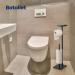 Batoliet Plus Black Standing Toilet Paper Holder with Storage and Reserve | Free Standing Bathroom Toilet Paper Roll Holder Stand - Buy Online on GoSupps.com