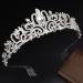 CHANACO Silver Crown Tiaras for Women Princess Crown Tiaras and Crowns for Women Tiaras for Girls Bridal Headband for Wedding Crystal Queen Crown for Birthday Prom Halloween A Silver
