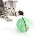 Interactive Cat Toys Ball with LED Light, 360 Degree Self Auto Rotating Intelligent Ball, Smart USB Rechargeable Spinning Cat Ball Toy,Stimulate Hunting Instinct Kitten Funny Chaser Roller Pet Toy Green