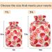 Naanle Red Strawberry Hot Water Bottle | 1L Warm Water Bottle for Pain Relief | Hot & Cold Therapy Bed Hand Feet Warmer - Buy Online on GoSupps.com
