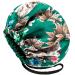 Awegeo Extra Large Reversible Adjustable Satin Bonnet Silk Bonnet Sleep Cap for Women - Double Layer Satin Lined Bonnet for Sleeping Green Flower