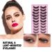PearlGirl Russian D Curl False Eyelashes - 10 Pairs Fluffy Wispy Cat Eye Look Strip Lashes Multipack - Buy Online on GoSupps.com