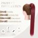 Shop Pference Clip-In Ponytail Extensions | 58cm Real Hair Braid | Smooth Chestnut Brown & Dark Red Mix | International Shipping Available - Buy Online on GoSupps.com