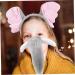 Mikinona 1 Set Elephant Headband Tail Decor Party Female Hairband Elephant Photo Props Elephant Ear Hair Wear Elephant Halloween Elephant Headdress Suite Fabric Child - Buy Online on GoSupps.com