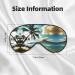 Tropical Beach Palms Print Sleep Eye Mask | Soft Eyeshade for Travel & Naps | Ideal for Men & Women - Buy Online on GoSupps.com