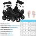 Adult Inline Skates ABEC-7 Carbon Steel Bearings 4*80mm 85A PU Wheels | Black Men8.5/Women9 - Buy Online on GoSupps.com