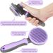 FYY Self Cleaning Dog and Cat Brush for Shedding - Pet Slicker Brush for Long or Short Haired Dogs and Cats - Grooming Supplies in Purple - Buy Online on GoSupps.com