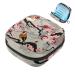 Menstruation pad bag with zipper women's napkin bag tampons collective bags for women and girls (branch of the flowering cherry pattern)