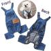 Teilybao Pet Denim Jumpsuit Costume | Fashionable Blue Jean Jacket Sling for Small to X-Large Dogs & Cats - Buy Online on GoSupps.com