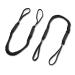 Bungee Dock Line 2-Pack - 4 ft Premium Mooring Ropes for Boats & Kayaks - Great Docking Accessories, Adjustable Non-Jerk Ties, Great Boating Gifts for Men, Free E-Book by Domabri (Black)