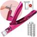 Violet Red Premium Adjustable Nail Clippers with Magnets Sizers for Acrylic Nails Stainless Steel Nail Cutter Trimmer for Artificial Fake False Tips Manicure Sharp Blade Clip Tool for Salon Beauty Violet Red With Magnets
