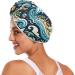 Wrap All Prints Dark Ocean Blue Hair Towel 2 Pack | Super Absorbent Quick Dry Hair Turbans for Women & Girls - Buy Online on GoSupps.com
