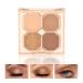 Boobeen Eyeshadow Palette - Matte Glitter Eyeshadow Makeup  Creamy Pigmented Eyeshadow Powder to Define Natural Eye Look 03