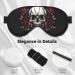 Skull Roses Sleep Mask - Soft Adjustable Blackout Eye Covers for Halloween & Travel - Perfect for Men & Women - Buy Online on GoSupps.com