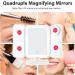 Makeup Mirror Vanity Mirror with Lights | 70 LEDs Trifold Mirror | 2X 3X 10X Magnification | Touch Control | Portable LED Mirror | White Pattern - Dual Power Supply - Buy Online on GoSupps.com