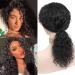 CYNOSURE 16 Inch Water Wave Wig with Bangs | 150% Density Glueless Human Hair for Black Women | Natural Black Non-Lace Front Wig | Pack of 1 - Buy Online on GoSupps.com