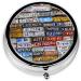 Buy License Plate Mini Round Pill Box - 3 Compartment Travel Organizer for Pills - Portable Pill Case for Home & Office - Buy Online on GoSupps.com