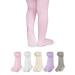 LA Active Baby Tights - 5 Pairs - Non Skid/Slip Cable Knit 3-6 Months Pink / White / Ivory / Lavender / Grey - 5 Pairs