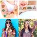 10 Sheets 70s Retro Hippie Theme Temporary Tattoos Groovy Tattoos Stickers for Kid Women Love and Peace Sign Waterproof Face Body Fake Tattoos Stickers for Hippie Party Favor Supplies - Buy Online on GoSupps.com