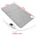 Heating Cushion 30x60cm - Soft Flannel Heat Cushion for Back Neck & Stomach with Automatic Shutdown - Silver Gray - Buy Online on GoSupps.com