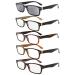 Eyekepper 5 Pack Reading Glasses for Women Spring Hinges Readers Include Reading Sunglasses +1.00 +1.00 5 Pairs Mix(1 of Each Color)