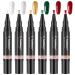 Kalolary 6 Colors Nail Polish Pen  3 IN 1 One Step Nail Gel Pen Brush (No Need Base and Top Coat) For Nail Art DIY Drawing Polish Pen DIY Home Salon