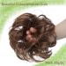 Light Brown Updo Ponytail Hair Extensions - Curly Wavy Messy Hair Scrunchies for Women - 35g Hair Bun Extension - Buy Online on GoSupps.com