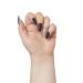 Kiss Gel Fantasy Glue-on Nails | Long Black & Silver Coffin Artificial Fingernails - 1 Pack - Buy Online on GoSupps.com