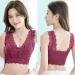 Buy Ltddzz Large Pointed Mastectomy Bra - Front Zipper Wireless Medium Red with Prosthesis Pockets | International Shipping - Buy Online on GoSupps.com