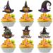 Kids' Halloween Witch Hats Cupcake Toppers 18-PC Set - Perfect for Halloween-themed witch wizard birthday party or baby shower party decorations for boys or girls - SugarGera 3