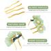 Lurrose Chinese Hair Sticks U-Shaped Jade Hair Rods & Classic Hemp Decorations | Traditional Flower Hair Sponge for Women & Girls - Buy Online on GoSupps.com