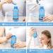 Neti Pot Sinus Rinse Bottle 300 ML for Adult & Kid, BPA Free with 30 Salt Packets - Blue | Nasal Irrigation Cleaner for Pressure Rinse - Includes Sticker Thermometer - Buy Online on GoSupps.com