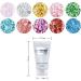 Mermaid Sequins Face Glitter Gel Set - 2PCS Gold Body Glitter Makeup for Hair, Face, Nails, Eyes - Waterproof and Long Lasting - 10 Colors Available - Buy Online on GoSupps.com