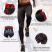 Queerier Men's Compression Pants Active Leggings with Pockets - Red XX-Large - Buy Online on GoSupps.com
